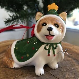 Blue Sky Clayworks Corgi Christmas Tree Ornament 🐾 Pembroke Welch Corgi